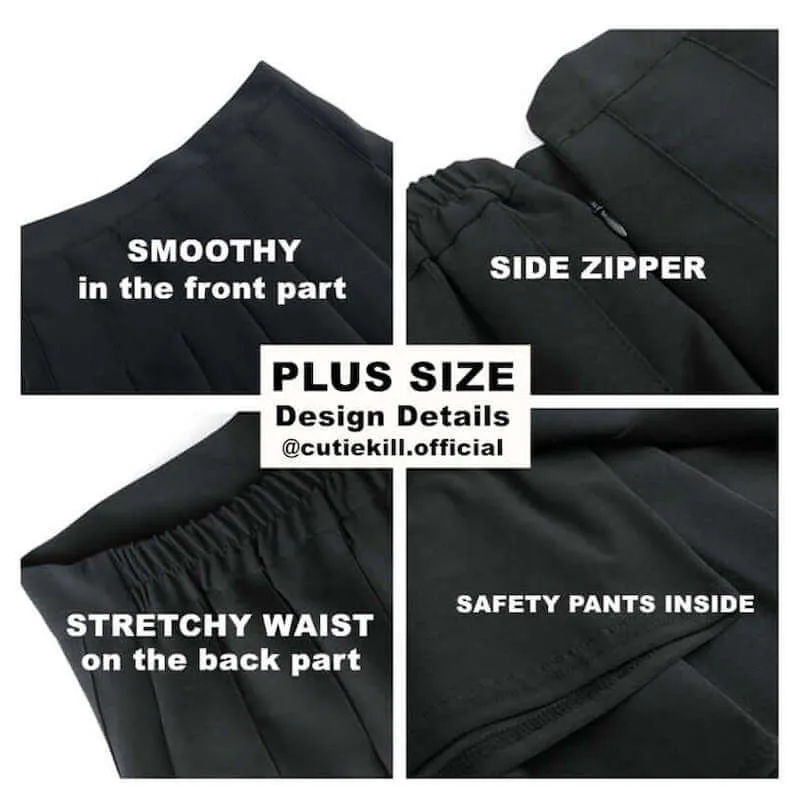 [Plus size] Summer sweet long pleated skirt