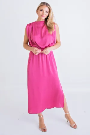 Satin Sleeveless Maxi Dress